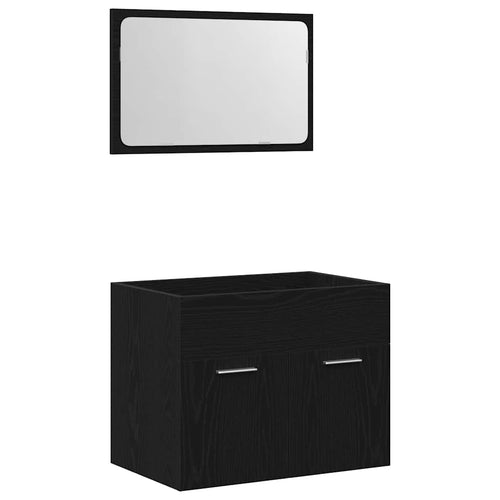 2 Piece Bathroom Furniture Set Engineered Wood