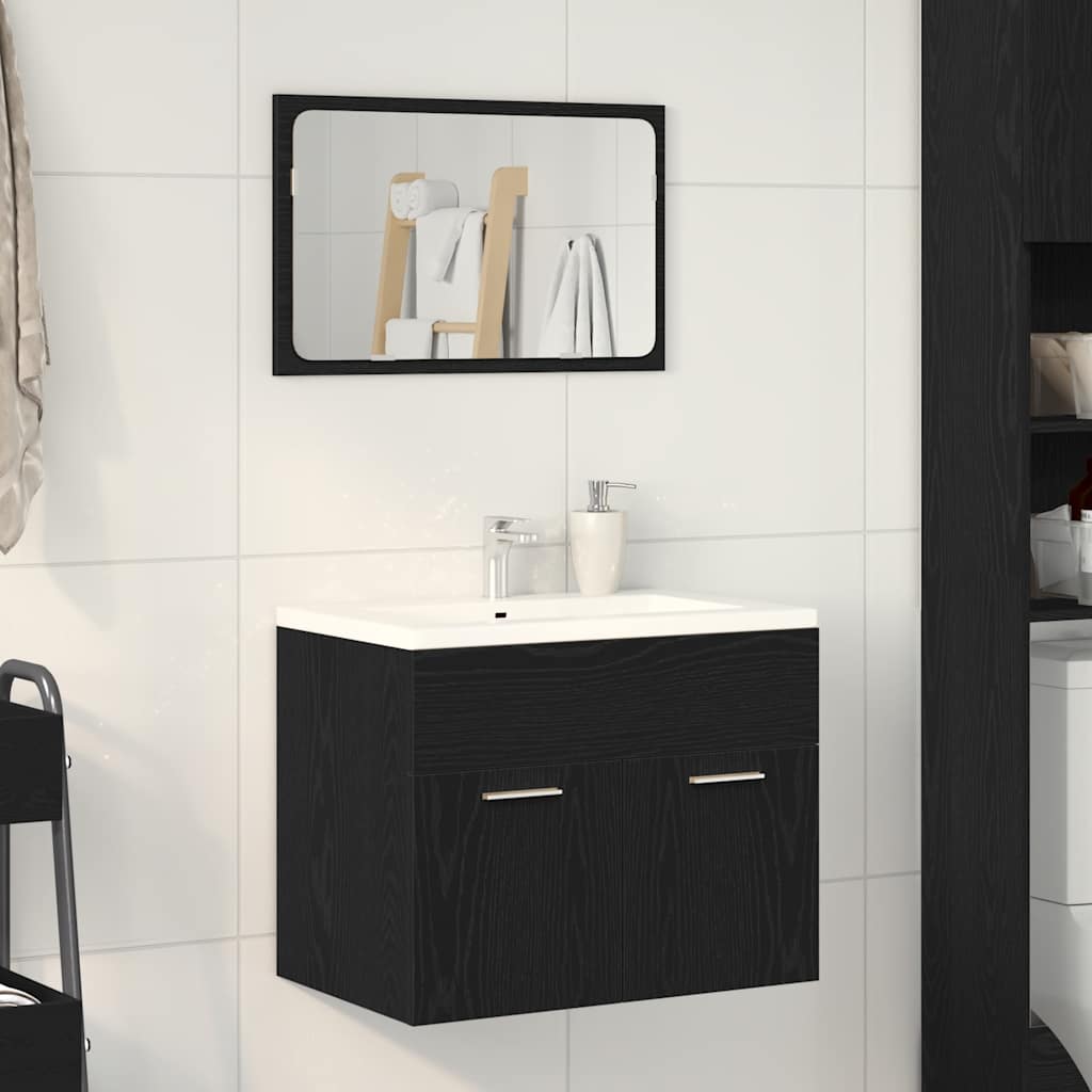 2 Piece Bathroom Furniture Set Engineered Wood