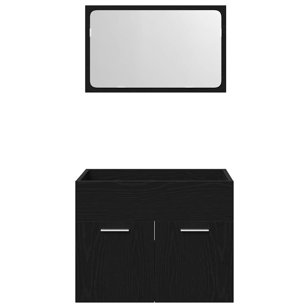 2 Piece Bathroom Furniture Set Engineered Wood