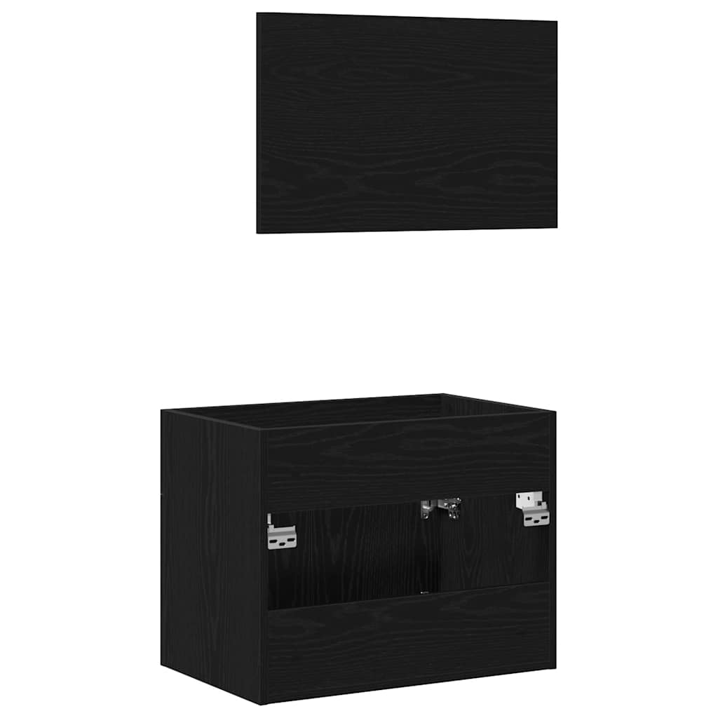 2 Piece Bathroom Furniture Set Engineered Wood