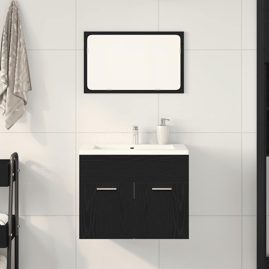 2 Piece Bathroom Furniture Set Engineered Wood