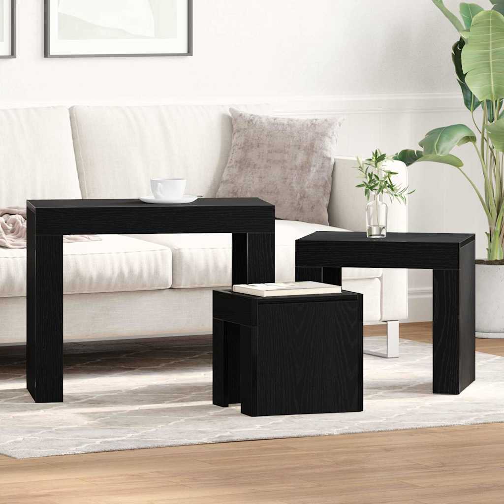 Nesting Coffee Tables 3 Pcs Engineered Wood