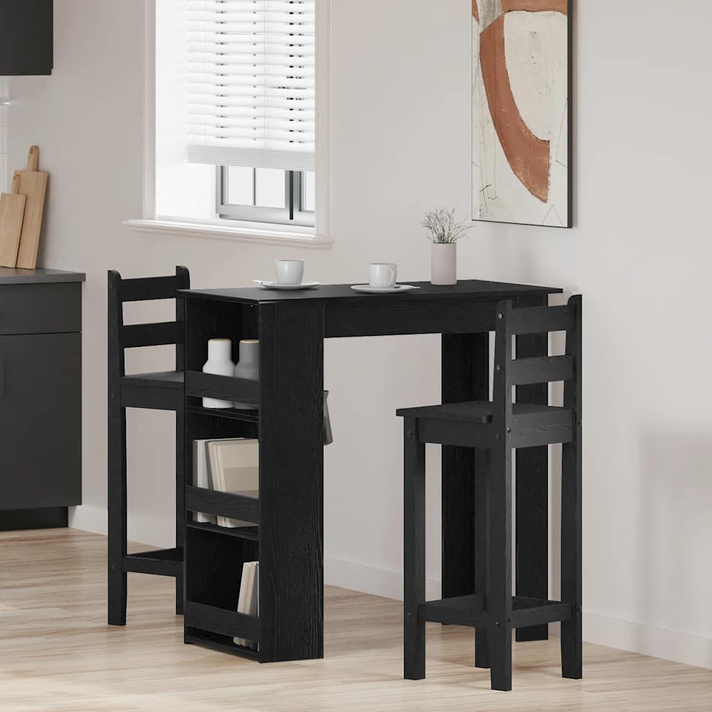 Bar Table With Storage Rack 102X50X103.5Cm Engineered Wood