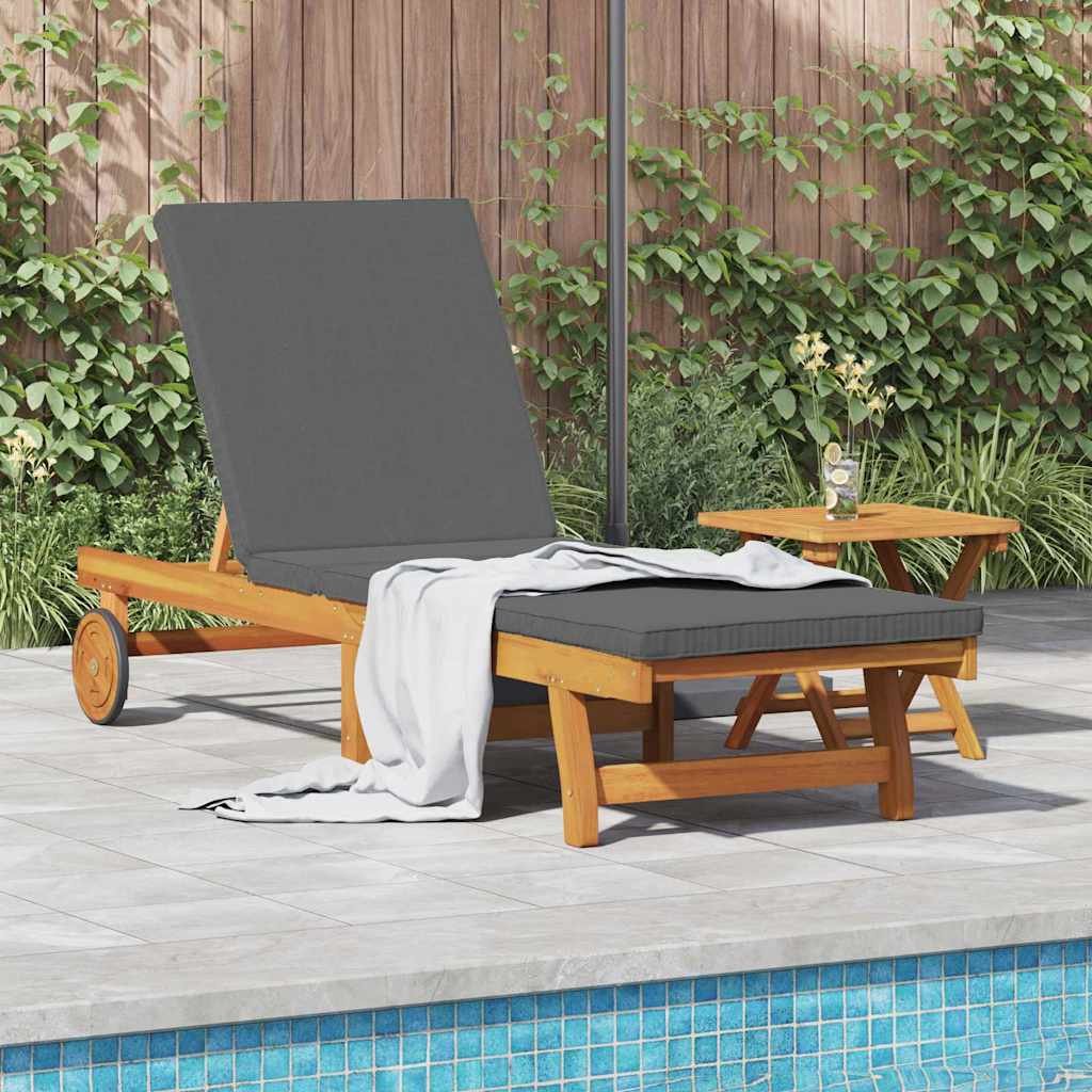 Reclining Brown 199 X 63 X 85 Cm Solid Acacia Wood