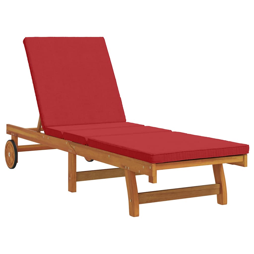 Reclining Brown 199 X 63 X 85 Cm Solid Acacia Wood