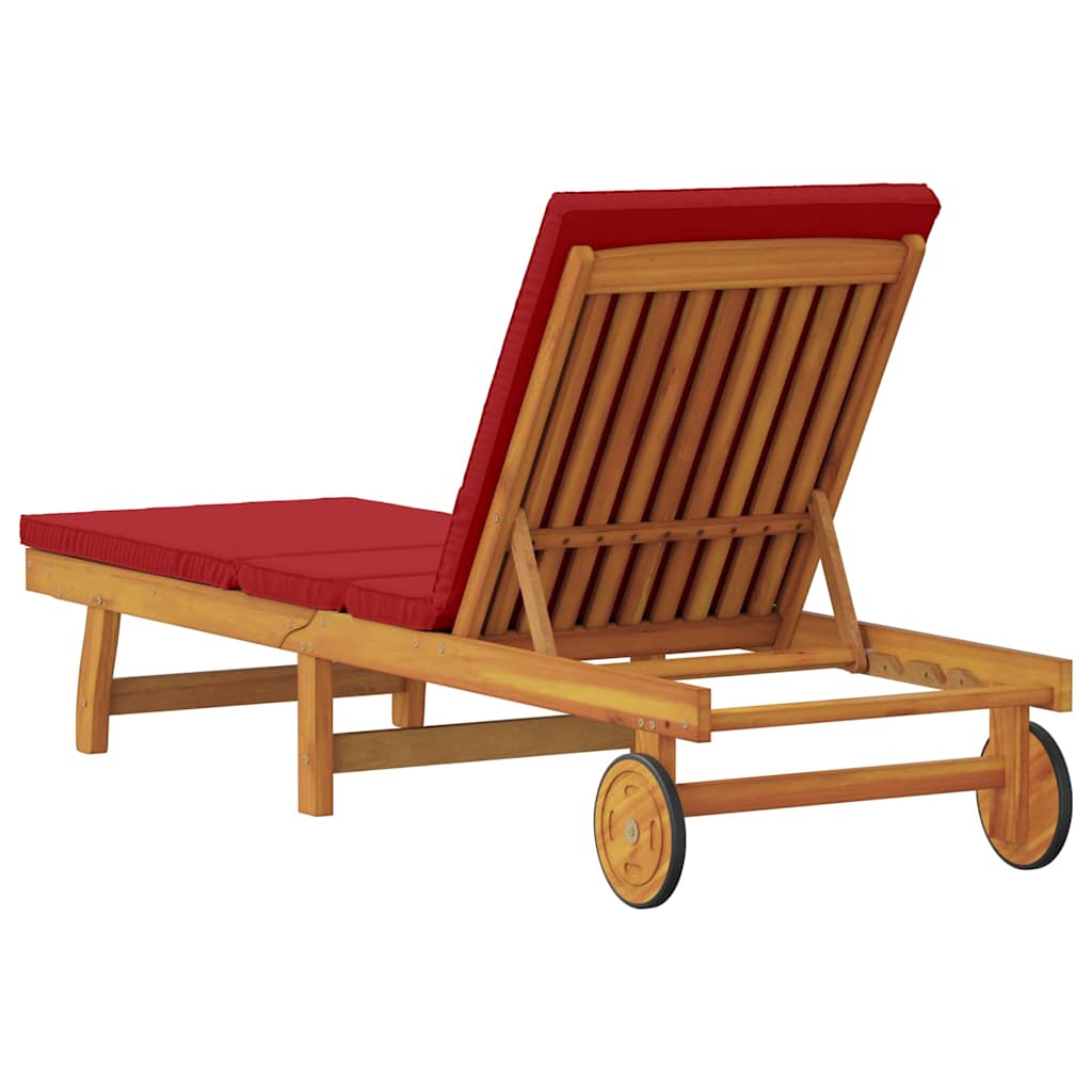 Reclining Brown 199 X 63 X 85 Cm Solid Acacia Wood