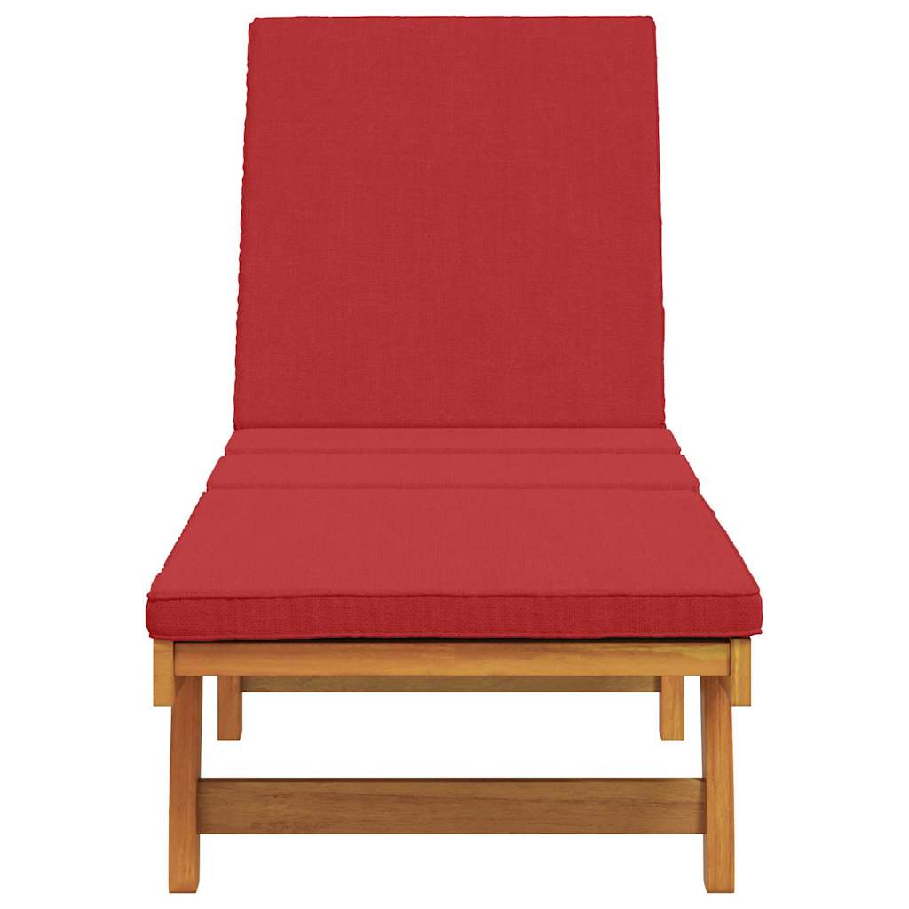 Reclining Brown 199 X 63 X 85 Cm Solid Acacia Wood