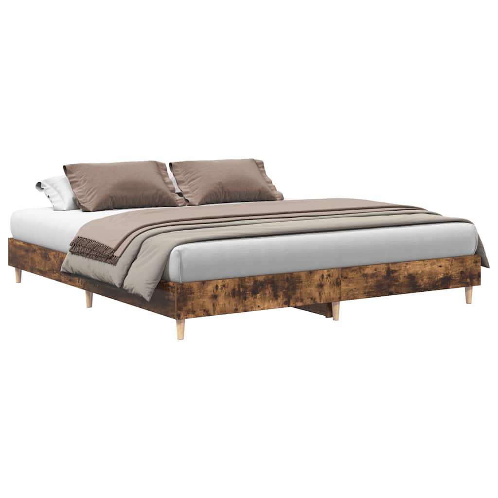 Bed Frame Engineered Wood Plywood Double