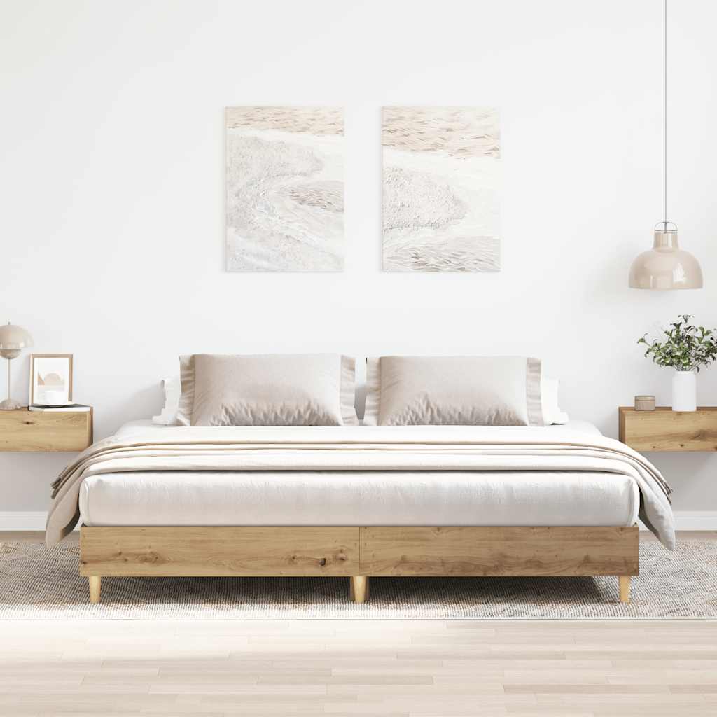 Bed Frame | Artisan Oak | Engineered Wood, Solid Pine Wood, Plywood