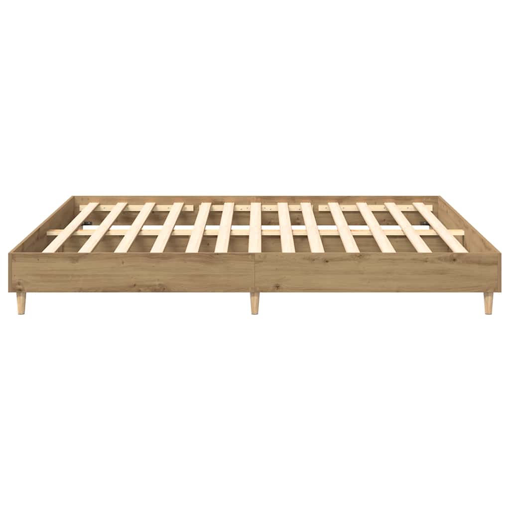 Bed Frame Without Mattress Artisan Oak 160X200Cm Engineered Wood