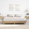 Bed Frame Without Mattress Artisan Oak 160X200Cm Engineered Wood