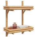 Wall Shelf With Shelf Wall-Mounted Brown 75 X 26 X 60 Cm Bamboo