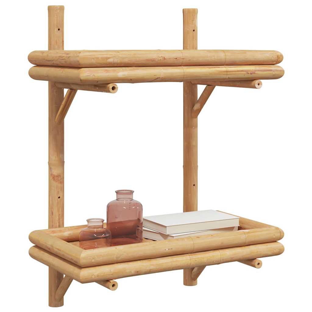 Wall Shelf With Shelf Wall-Mounted Brown 75 X 26 X 60 Cm Bamboo