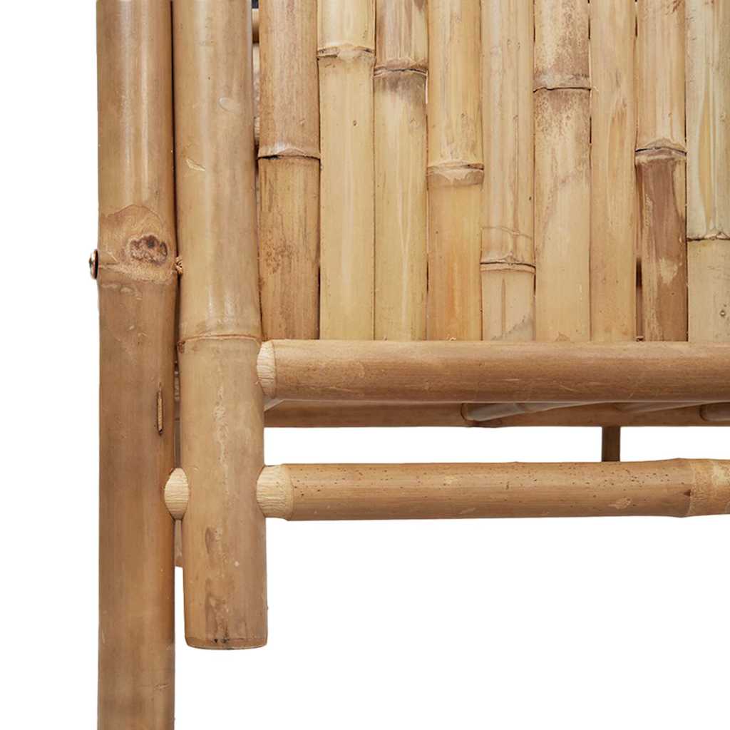 Planter Bamboo Raised Garden Box Outdoor Flower Vegetable Bed Brown 110 cm 90 cm