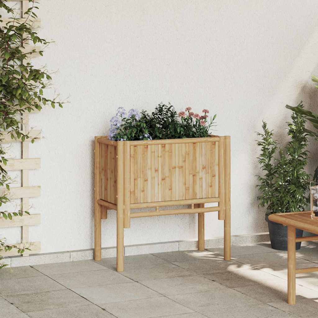 Raised Bed Brown 90 X 35 X 70 Cm Bamboo