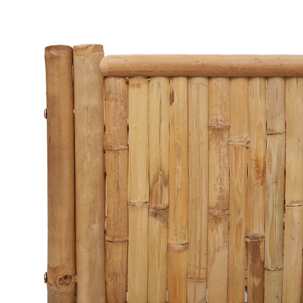 Planter Bamboo Raised Garden Box Outdoor Flower Vegetable Bed Brown 110 cm 90 cm