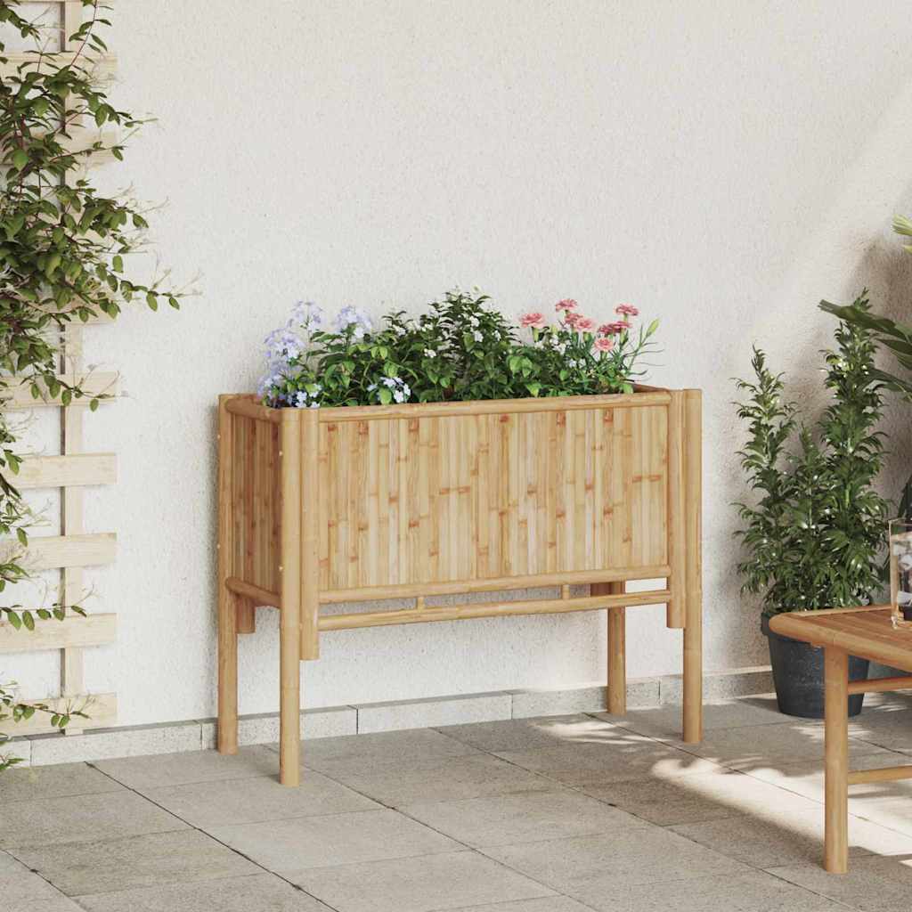 Raised Bed Brown 90 X 35 X 70 Cm Bamboo