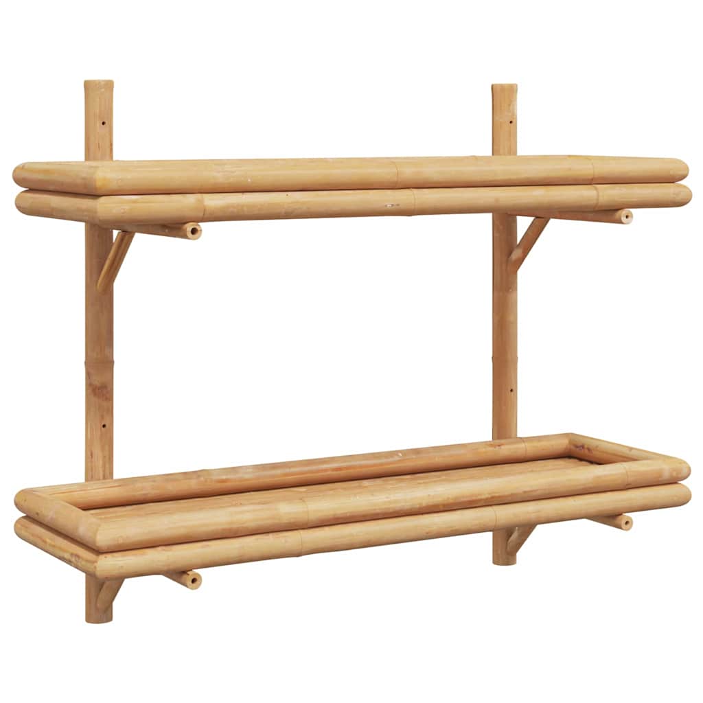 Wall Shelf With Shelf Wall-Mounted Brown 75 X 26 X 60 Cm Bamboo
