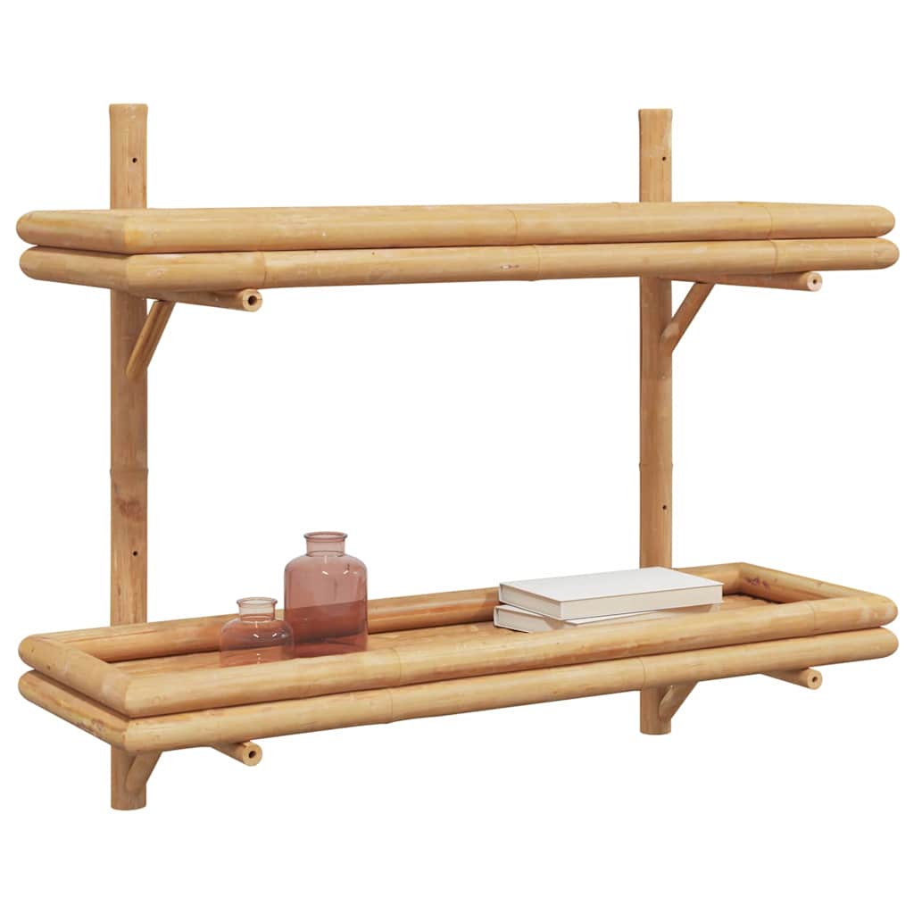 Wall Shelf With Shelf Wall-Mounted Brown 75 X 26 X 60 Cm Bamboo