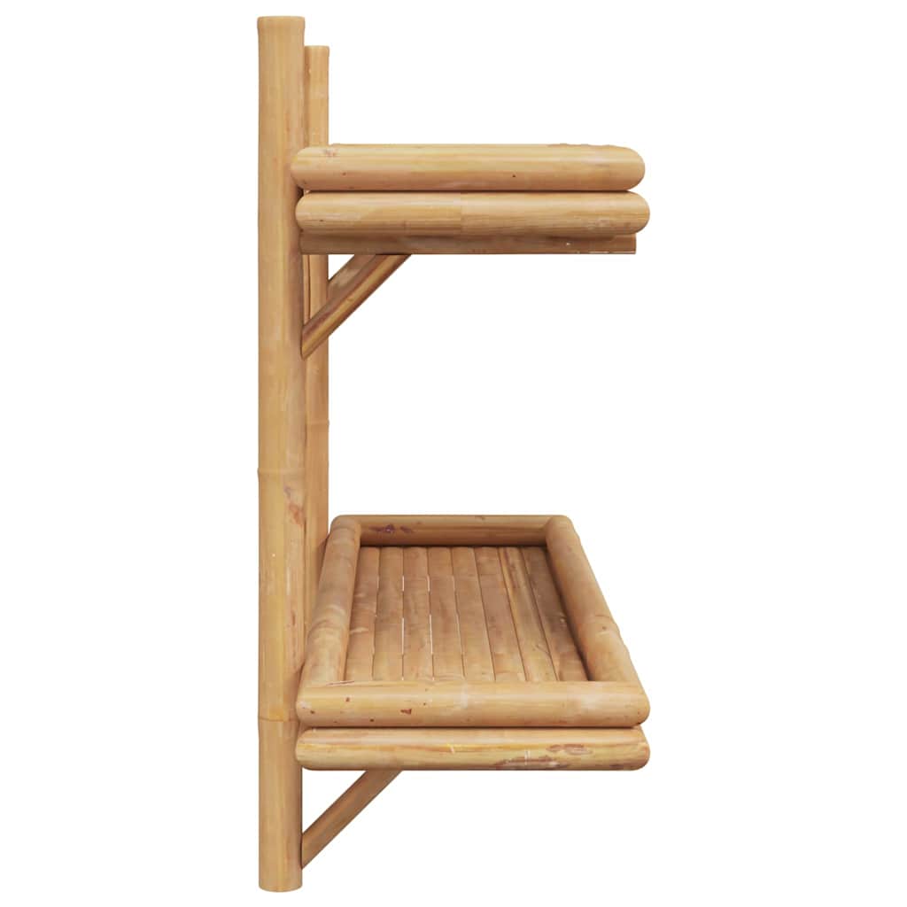 Wall Shelf With Shelf Wall-Mounted Brown 75 X 26 X 60 Cm Bamboo