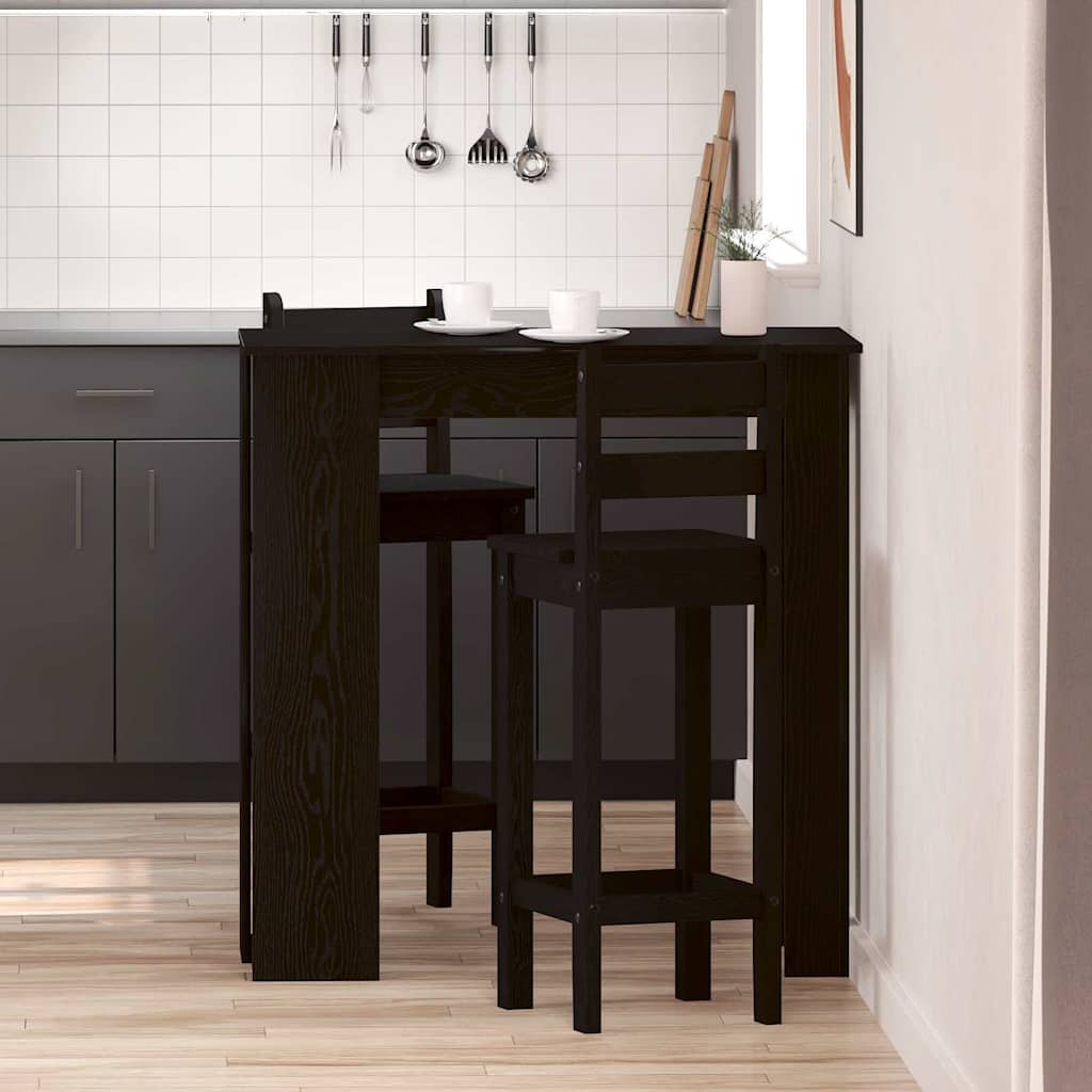 Bar Table With Shelf 102X50X103.5 Cm Engineered Wood