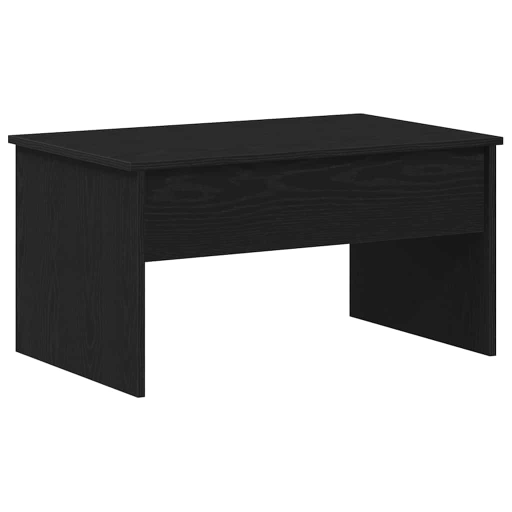 Coffee Table Black Oak 80 X 50.5 X 41.5 Cm Engineered Wood