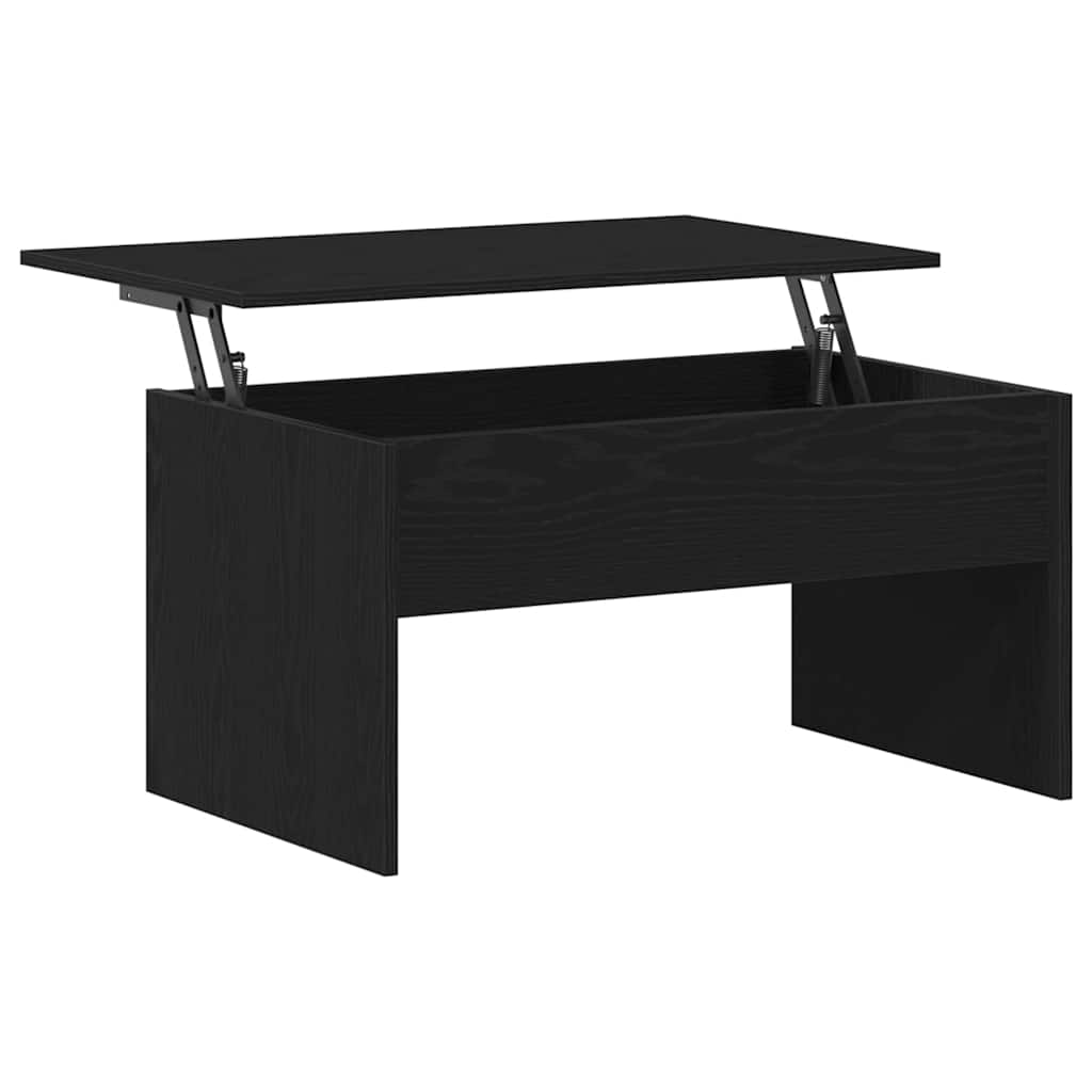 Coffee Table Black Oak 80 X 50.5 X 41.5 Cm Engineered Wood