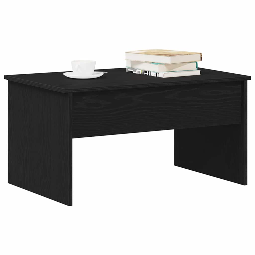 Coffee Table Black Oak 80 X 50.5 X 41.5 Cm Engineered Wood