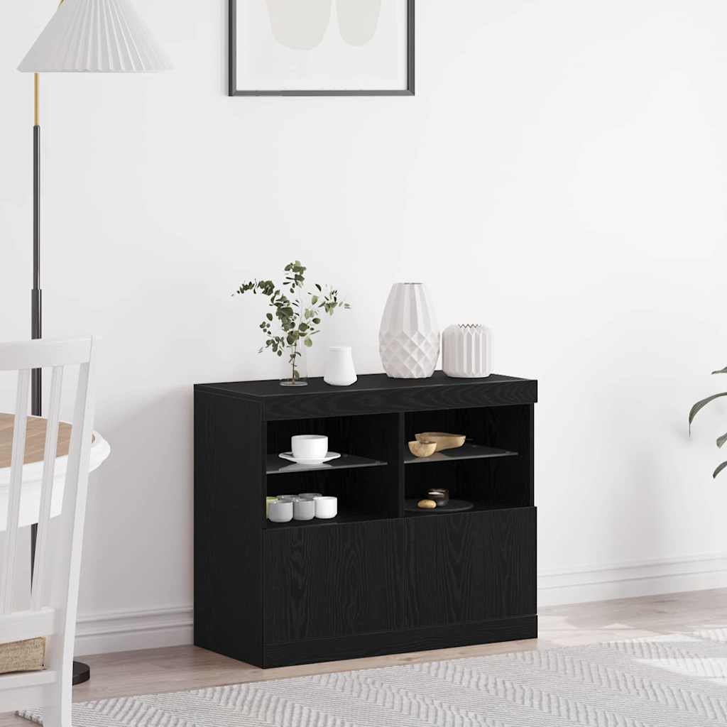 Sideboard With Led Lights 81X37X67 Cm