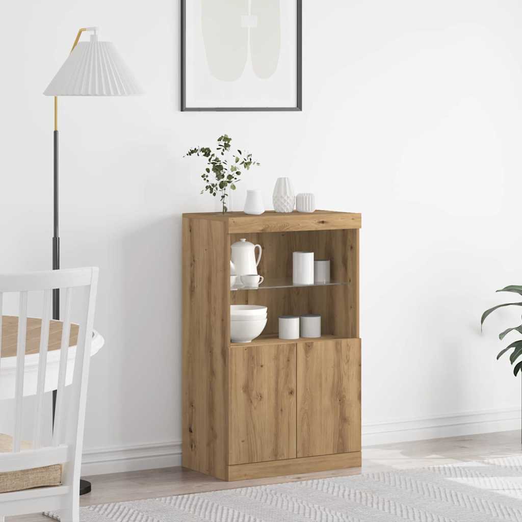 Sideboard With Led Lights 60.5X37X100 Cm