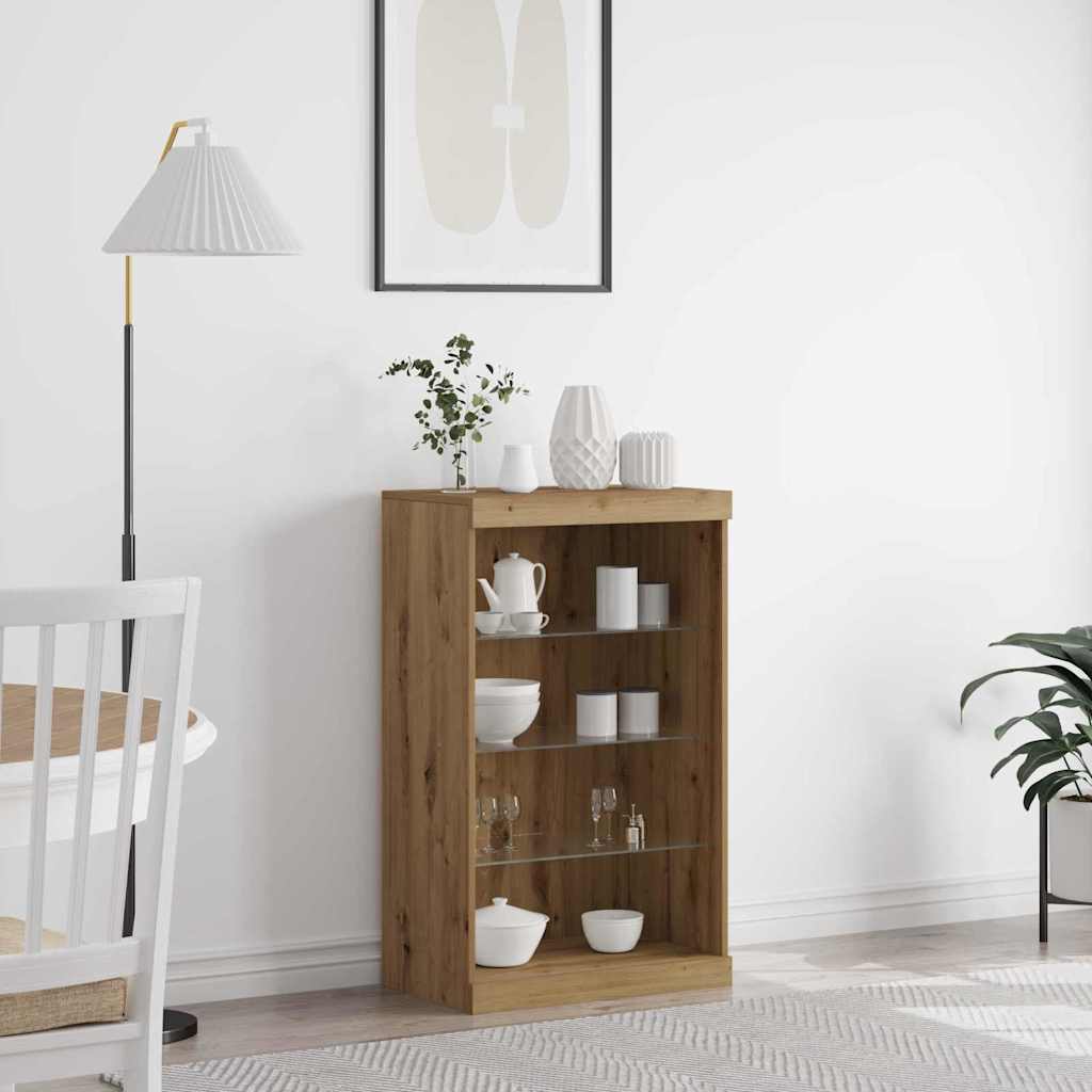 Sideboard With Led Lights 60.5X37X100 Cm