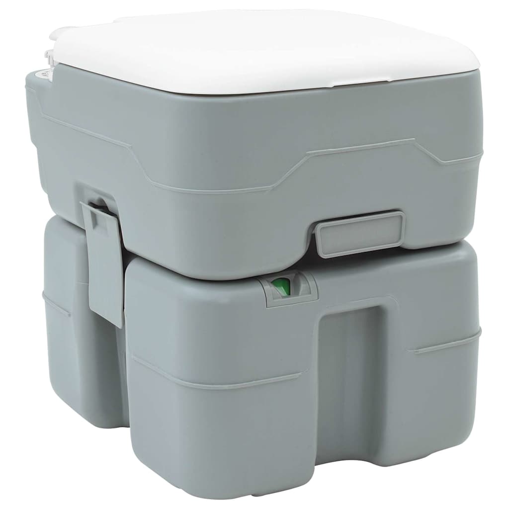 Camping & Hiking Toilet Set 2 Pcs Grey 50.5 X 33 103 Cm 50.5 X 33 X 103 Cm 50.5