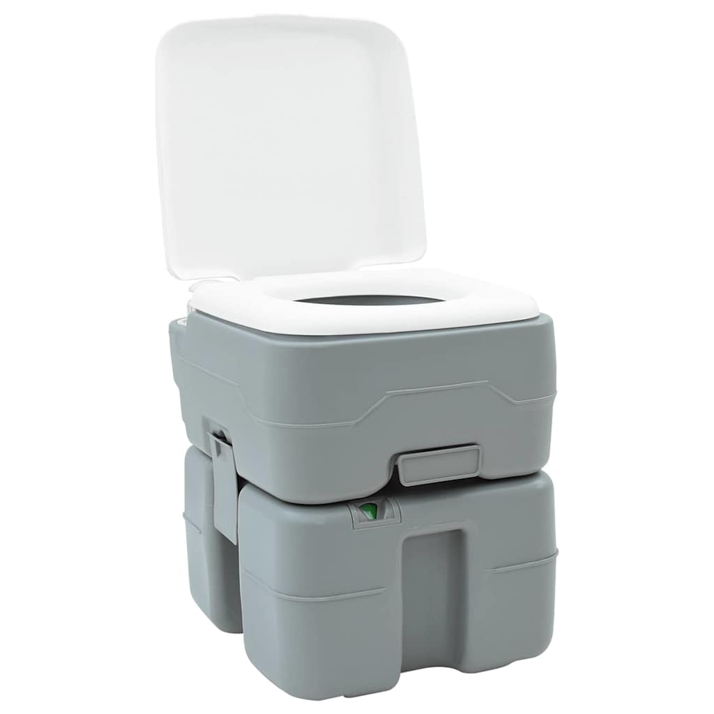 Camping & Hiking Toilet Set 2 Pcs Grey 50.5 X 33 103 Cm 50.5 X 33 X 103 Cm 50.5