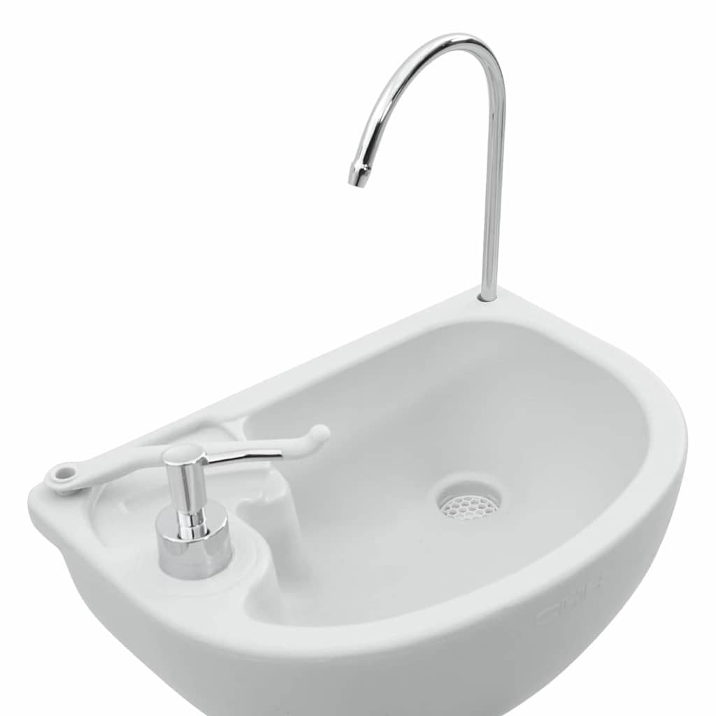 Camping & Hiking Toilet Set 2 Pcs White Light Blue Grey Portable 50.5 Cm Grey 50