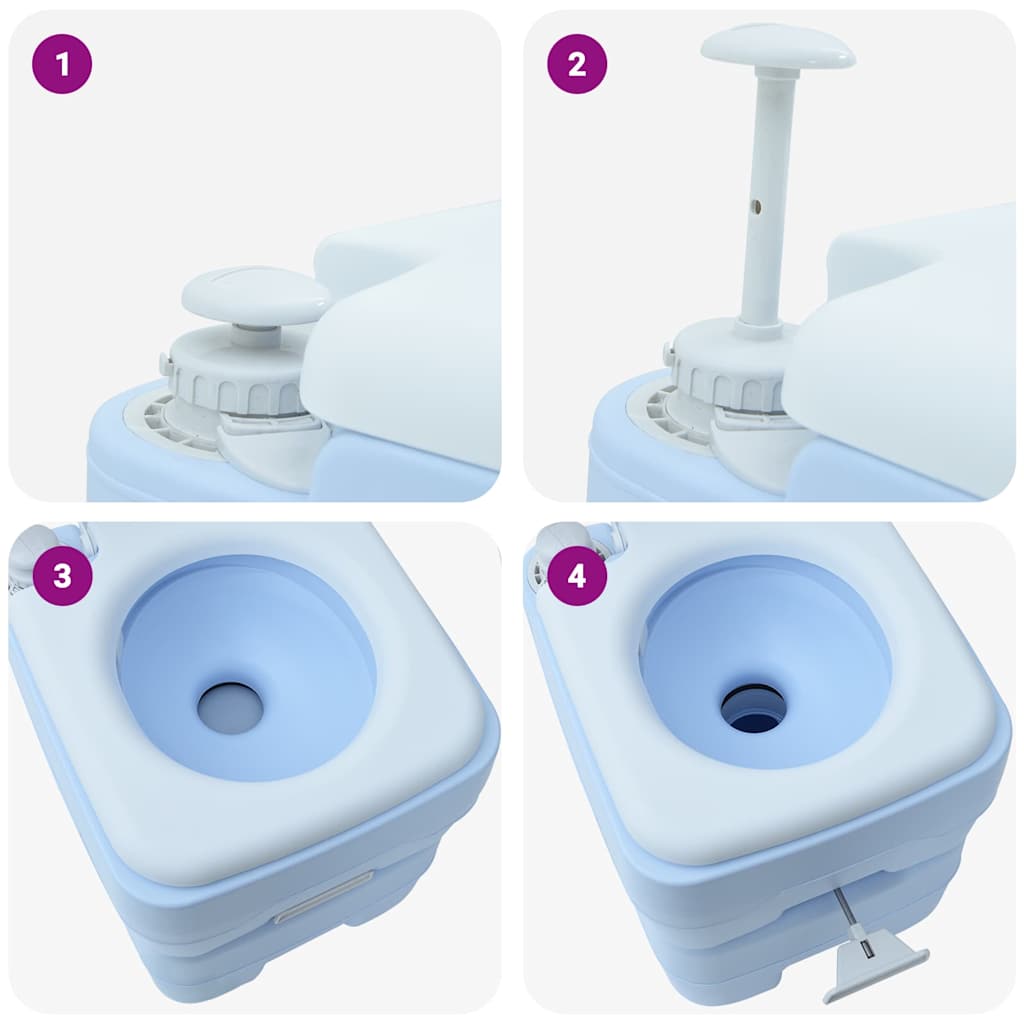 Camping Toilet Manual 41.5 X 36.5 X 30 Cm