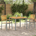 Garden Chair 6 Pcs Brown 56 X 57 X 87 Cm Solid Acacia Wood