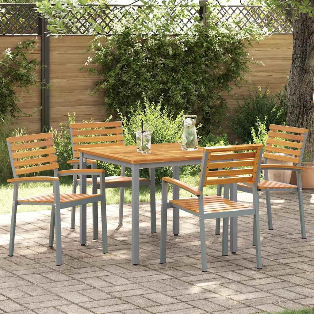 Garden Chair 6 Pcs Brown 56 X 57 X 87 Cm Solid Acacia Wood