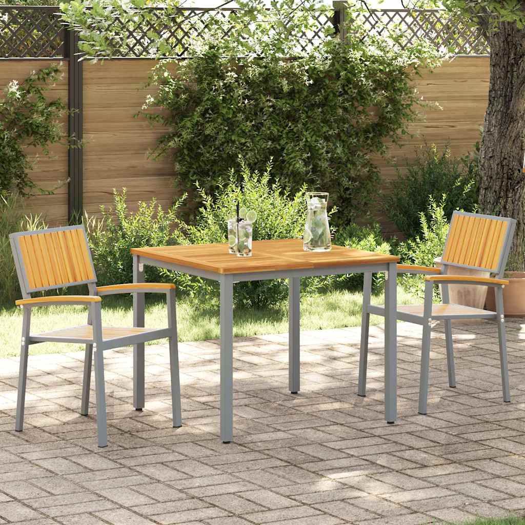 Stacking Chair 6 Pcs Brown 56 X 57 X 87 Cm Solid Acacia Wood
