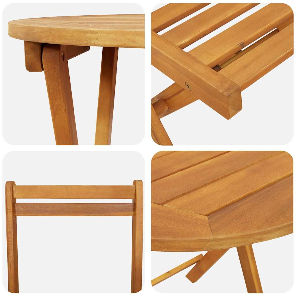 Garden Dining Set 3 Pcs Oil Solid Acacia Wood