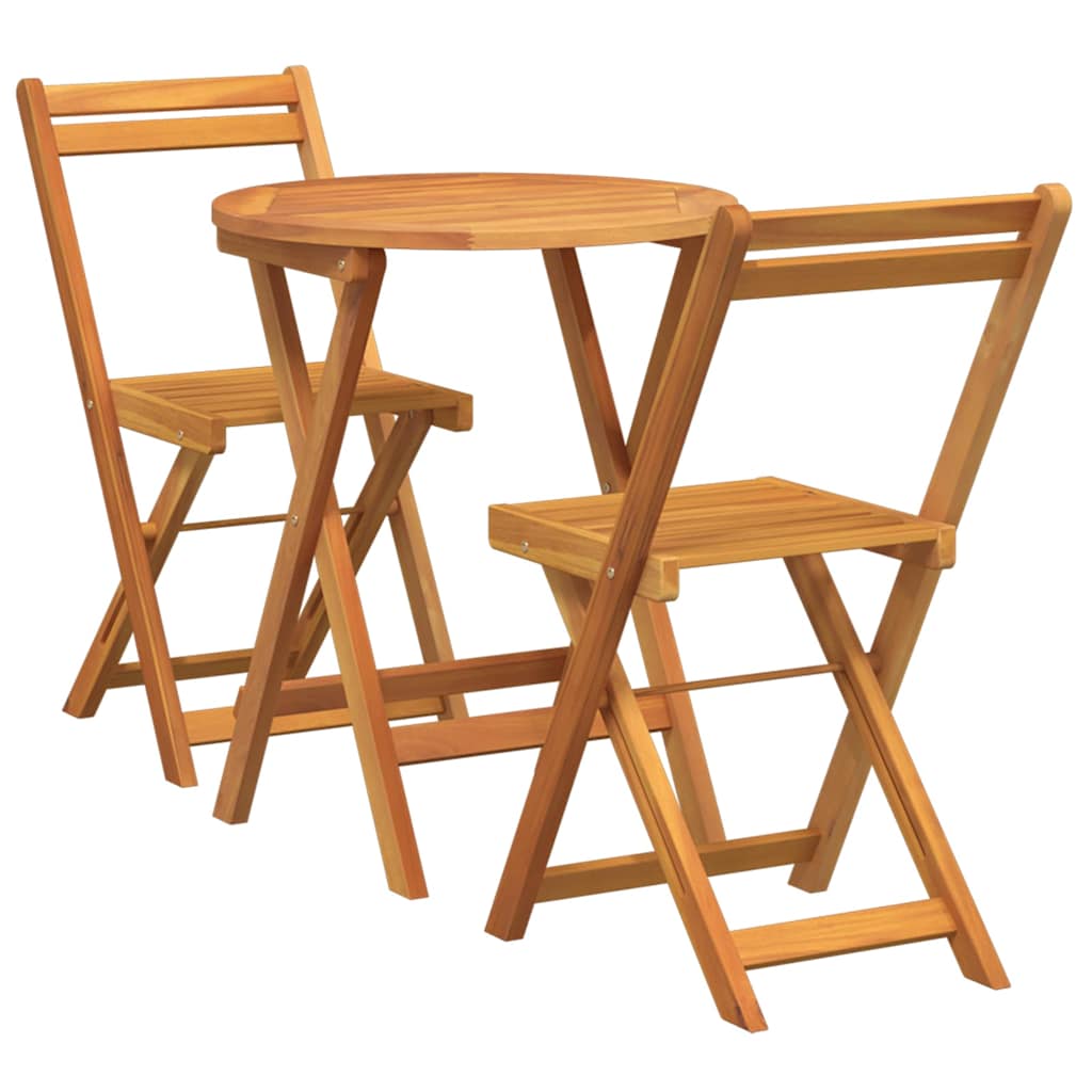 Garden Dining Set 3 Pcs Oil Solid Acacia Wood