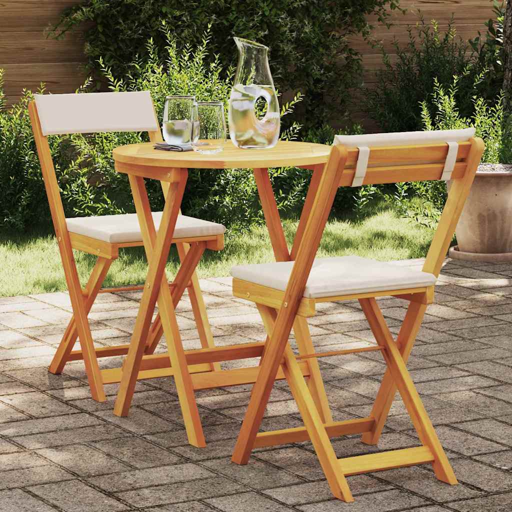Garden Dining Set 3 Pcs Oil Solid Acacia Wood
