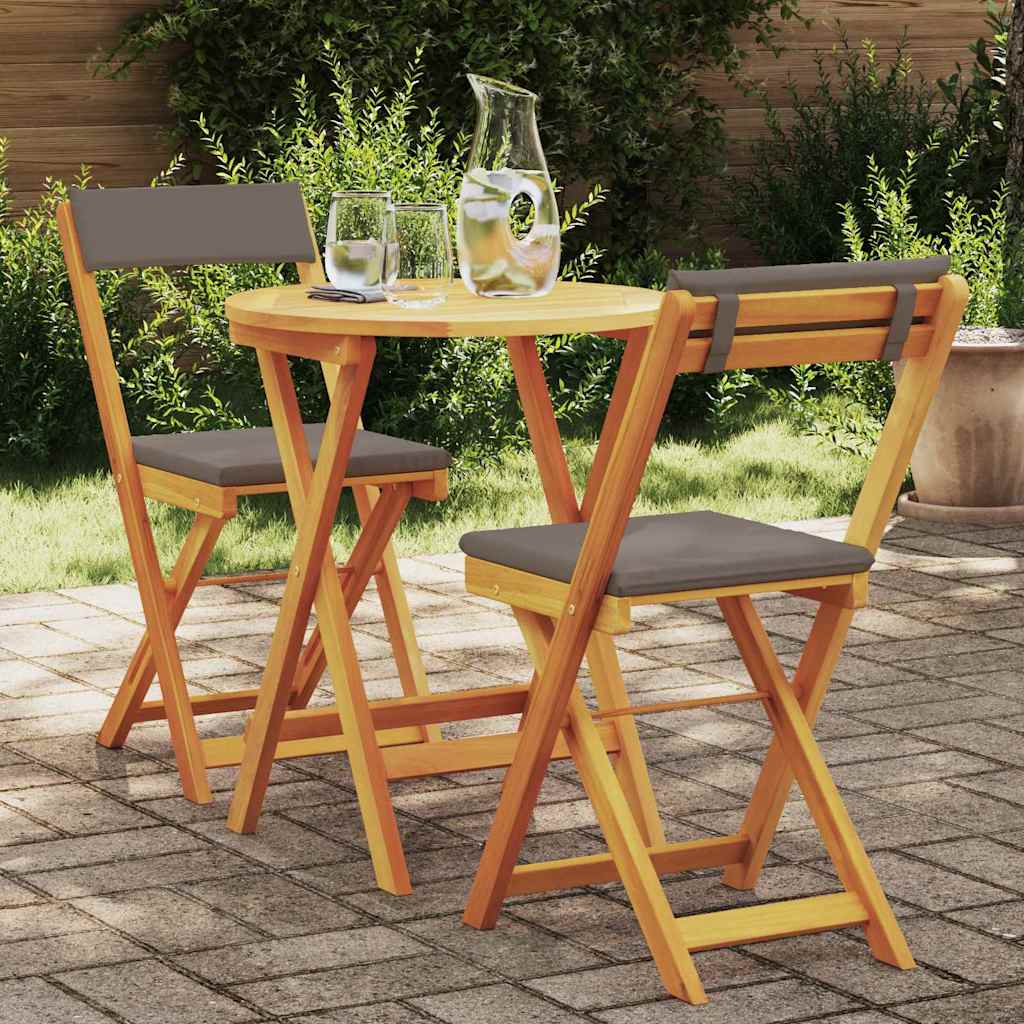 Garden Dining Set 3 Pcs Oil Solid Acacia Wood