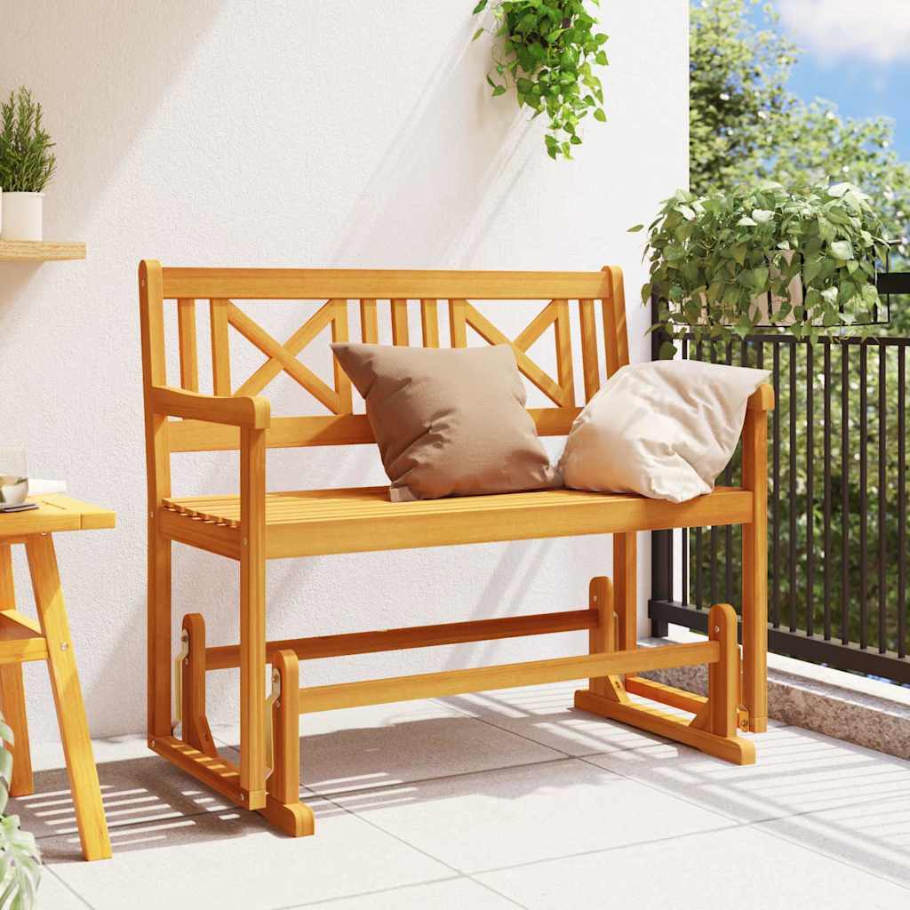 Outdoor Bench 110Cm Acacia Garden Swing Hanging Patio Seat Wooden Furniture X-Cr