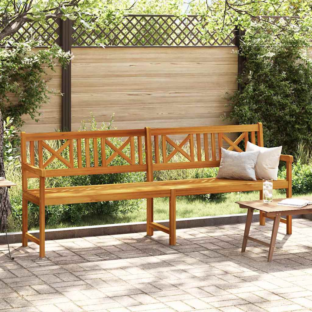 Garden Bench 219 Cm Solid Acacia Wood