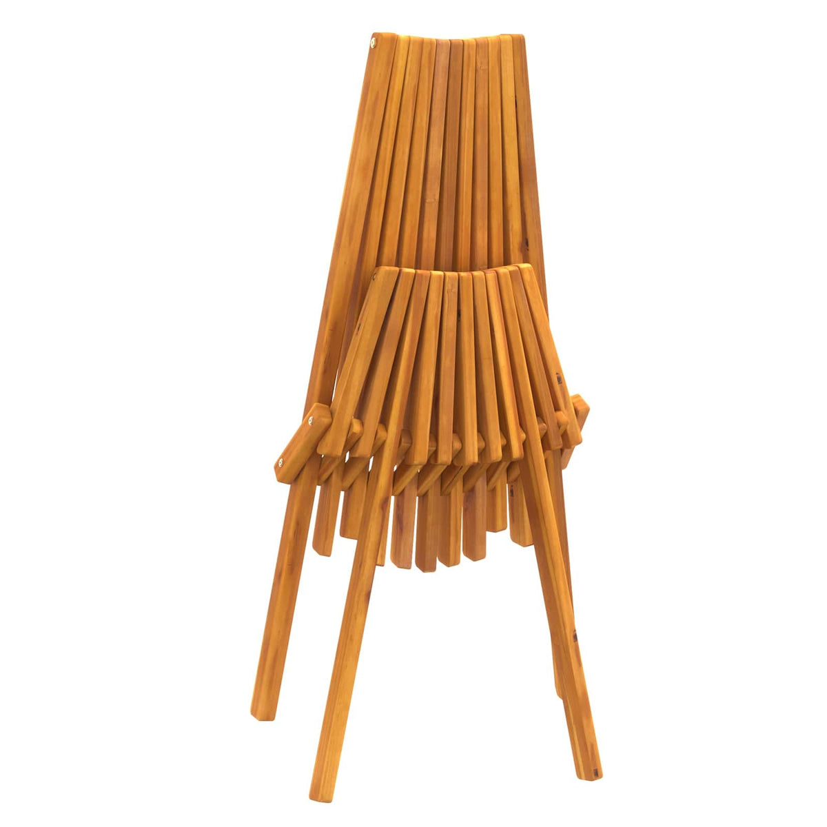 Outdoor Chair Garden Chairs Set of 2 Solid Acacia Wood Patio Dining Brown 69 cm