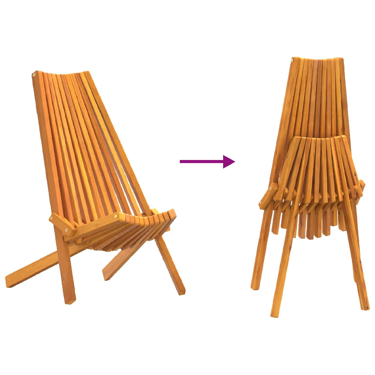 Outdoor Chair Garden Chairs Set of 2 Solid Acacia Wood Patio Dining Brown 69 cm
