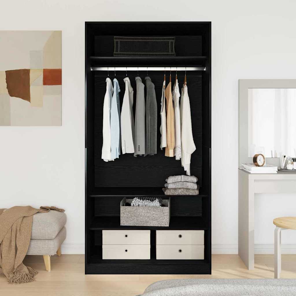 Wardrobe With Shelf Engineered Wood