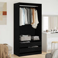 Wardrobe With Shelf Engineered Wood
