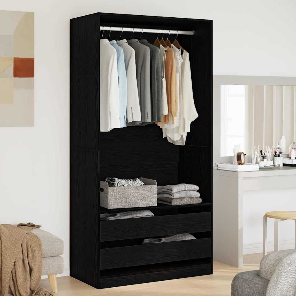 Wardrobe With Shelf Engineered Wood