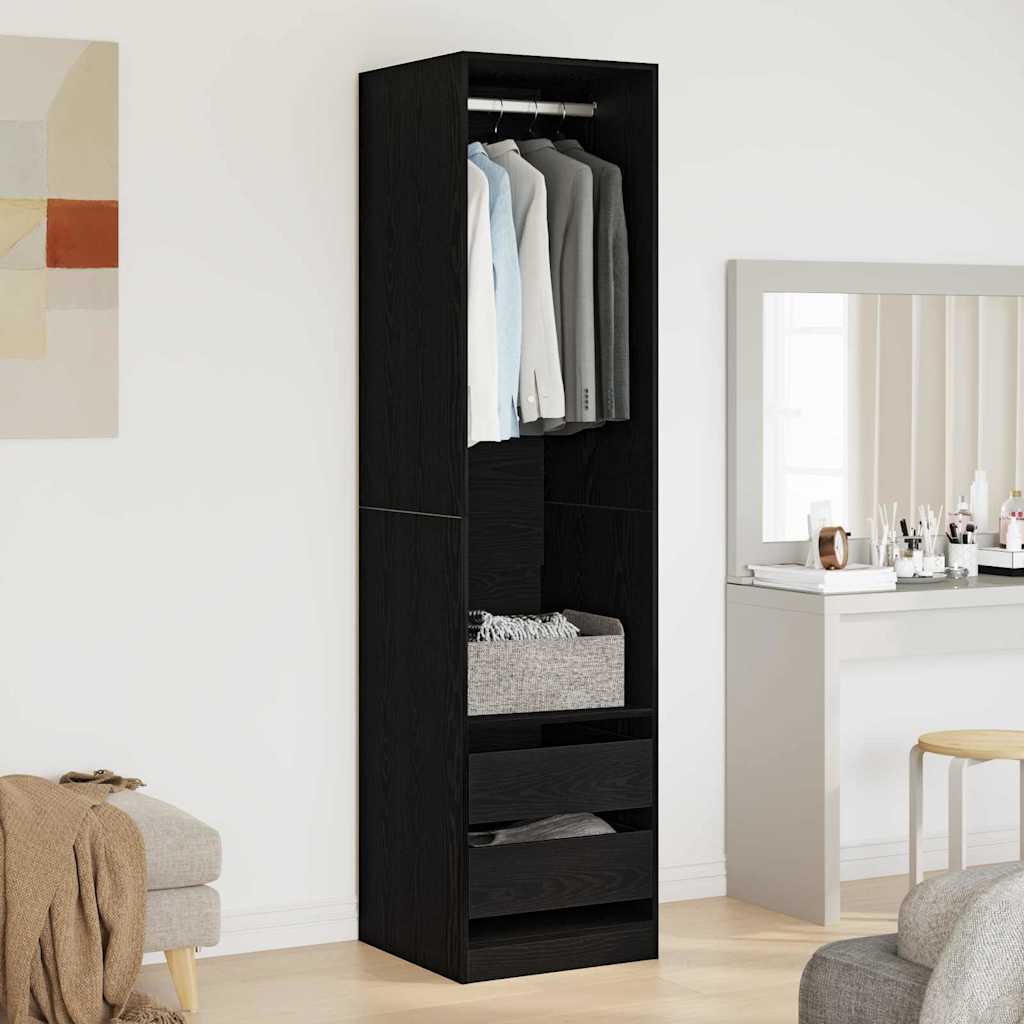 Wardrobe With Drawer Engineered Wood